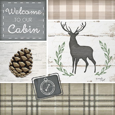 Welcome to Our Cabin by Jennifer Pugh art print