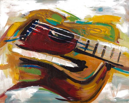 Colorful Guitar by Andy Beauchamp art print