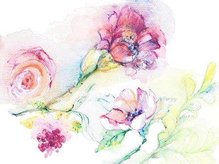 Light and Breezy Florals II by Lanie Loreth art print