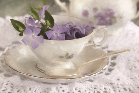 Violet Teacup II by Lori Deiter art print