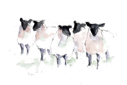 Minimalist Watercolor Sheep I by Ethan Harper art print