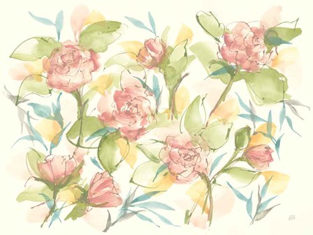 Blush Camellias by Chris Paschke art print