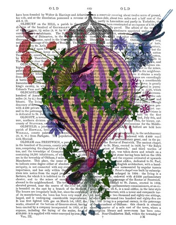 Bird Balloon 1 Book Print by Fab Funky art print