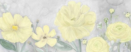 Peaceful Repose Gray &amp; Yellow Panel II by Tara Reed art print