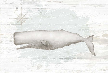 Calming Coastal Whale by Jennifer Pugh art print