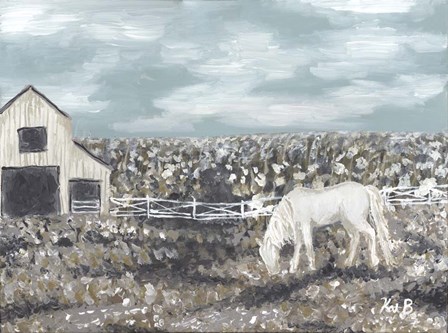 Black Creek Stable by Kathleen Bryan art print