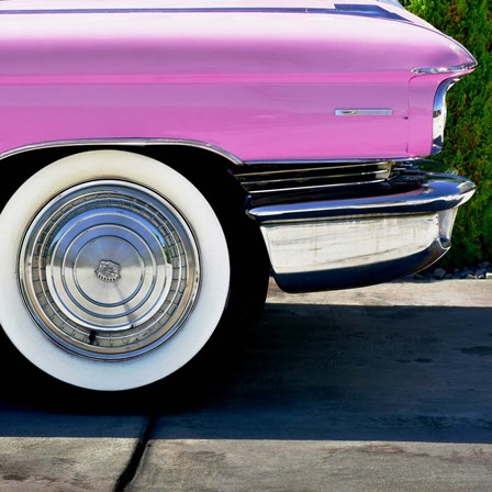 Pink Cadillac Tire by Carlos Vargas art print