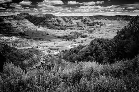 Little Missouri Badlands B&amp;W by Rick Berk art print