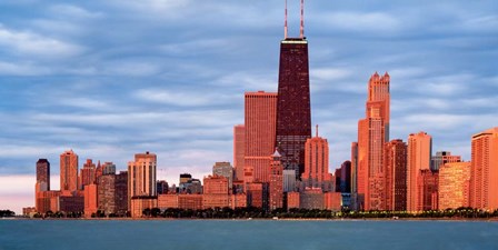 Illinois, Chicago, sunrise by Panoramic Images art print