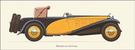 Delage 1933 by Antonio Fantini art print