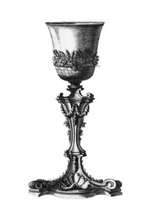 Black &amp; White Goblet IV (SC) by Giovanni Giardini art print