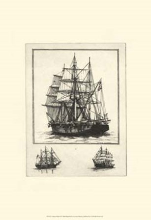 Antique Ships II by Leonard H. Mersky art print