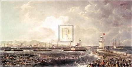 Departure of Queen and Royal Squadron Pm art print