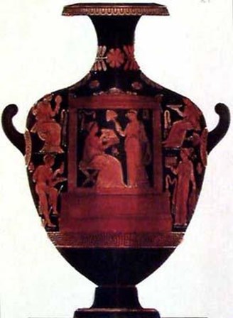 Greek Vase with Six Figures by Henry Moses art print