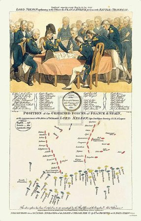 Trafalgar Battle Plan art print