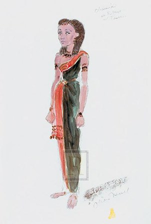 Designs for Cleopatra I by Oliver Messel art print