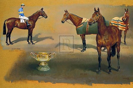 Triple Winners of the Cheltenham by Susan Crawford art print