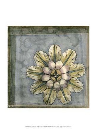 Small Rosette and Damask II by Jennifer Goldberger art print