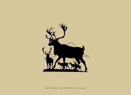 Elk Silhouette IV art print