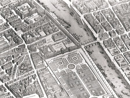 Plan Of Paris, 1730 (Iv) by Louis Bretez art print