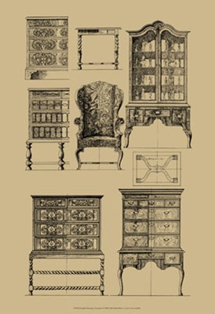 English Baroque Furniture by Vision Studio art print