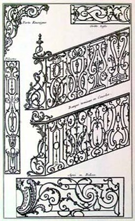 Stair Balustrade I by J. F. Blondel art print