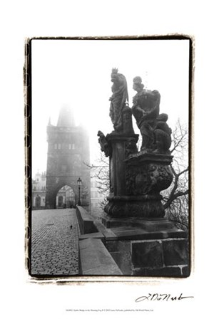 Charles Bridge in Morning Fog II by Laura Denardo art print