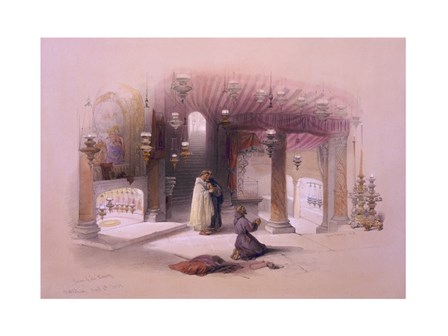 Shrine of the Nativity Bethlehem April 6th 1839 art print