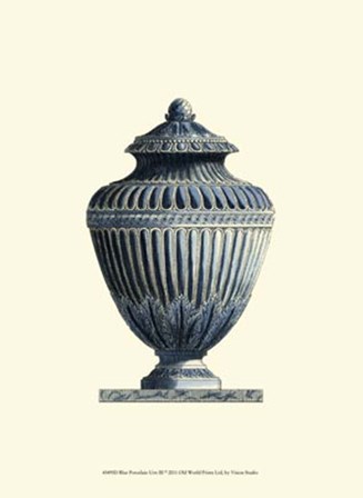 Blue Porcelain Urn III by Vision Studio art print