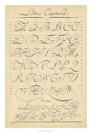 Alphabet Sampler IV by Denis Diderot art print