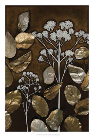 Gilded Leaf Collage I by Megan Meagher art print