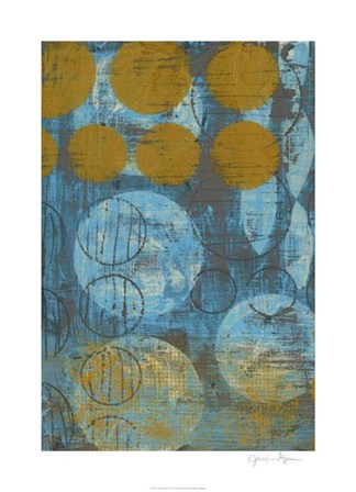 Textured Circles I by Jennifer Goldberger art print