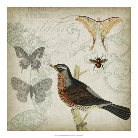 Cartouche &amp; Wings II by Jennifer Goldberger art print