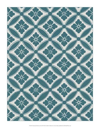 Ornamental Pattern in Teal VII by Vision Studio art print