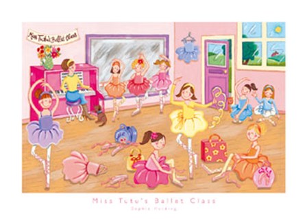 Miss Tutu&#39;s Ballet Class by Sophie Harding art print