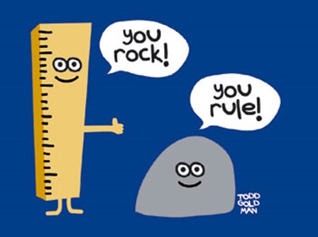 You Rock You Rule by Todd Goldman art print