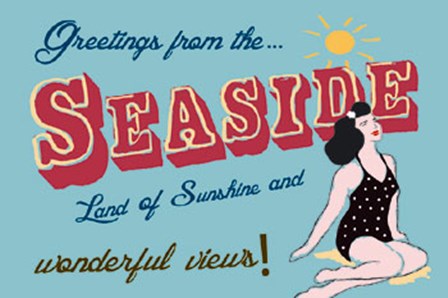 Seaside Greetings by The Vintage Collection art print