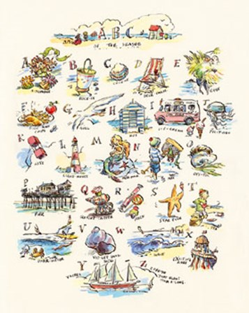 ABC of The Seaside by Claire Fletcher art print