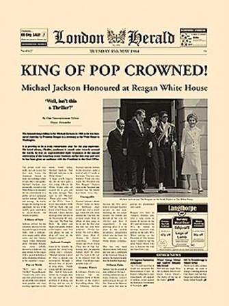 King Of Pop Crowned by The Vintage Collection art print