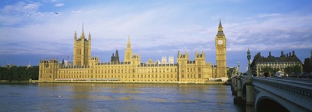 Government building at the waterfront, Thames River, Houses Of Parliament, London, England by Panoramic Images art print