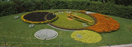 Clock in a park, Geneva, Switzerland by Panoramic Images art print