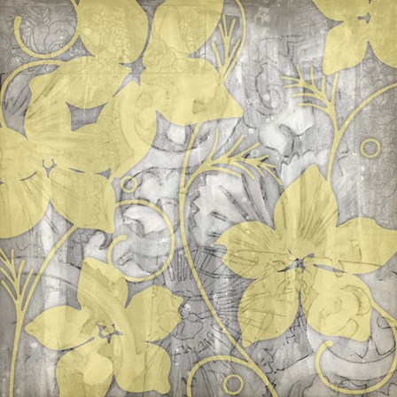 Yellow &amp; Gray I by Jennifer Goldberger art print