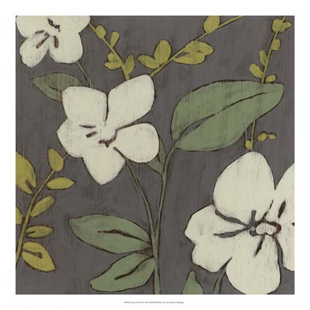 Cream Florals I by Jennifer Goldberger art print