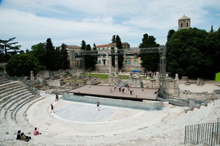 Ancient theatre built 1st century BC, Theatre Antique D&#39;Arles, Arles, Provence-Alpes-Cote d&#39;Azur, France by Panoramic Images art print
