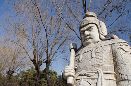 Carved warrior statues, Changling Sacred Was, Beijing, China by Cindy Miller Hopkins / Danita Delimont art print