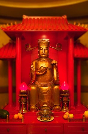 God of General Guan Shrine in a Corporate Office, Shanghai, China by Keren Su / Danita Delimont art print
