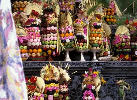Hindu Full Moon Ceremony at Pura Gubug Temple, Indonesia by Michele Westmorland / Danita Delimont art print