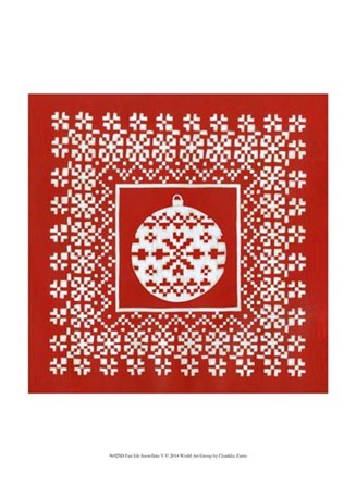 Fair Isle Snowflake V by Chariklia Zarris art print