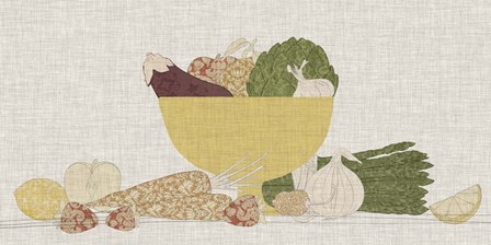 Contour Fruits &amp; Veggies III by Vision Studio art print