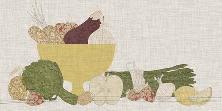 Contour Fruits &amp; Veggies IV by Vision Studio art print